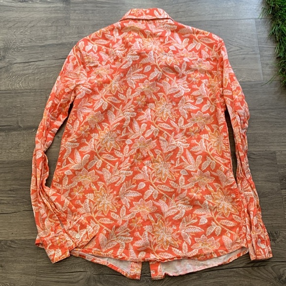 J.McLaughlin Women's Pink Lois Linen-blend Blouse Size XS - Picture 8 of 9